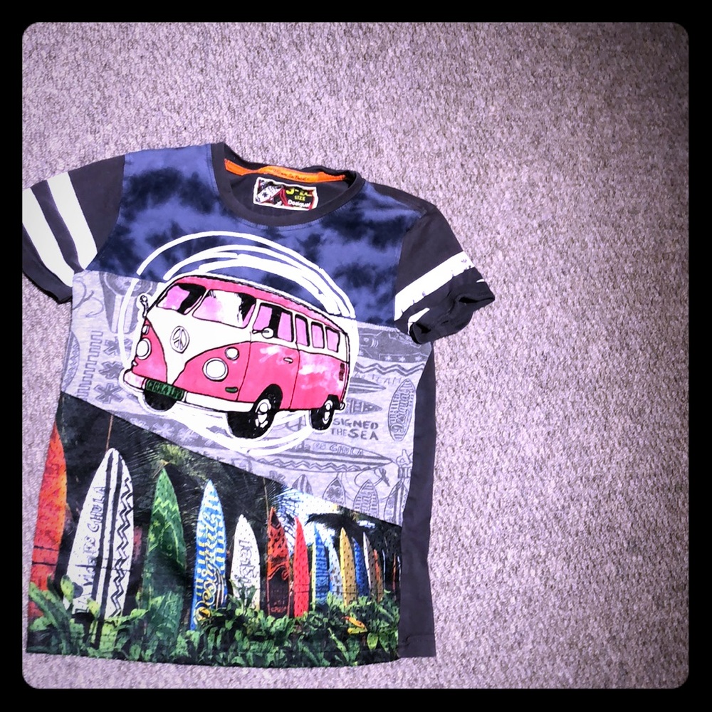 A Desigual VW van shirt. Size 9-10. Slightly worn.